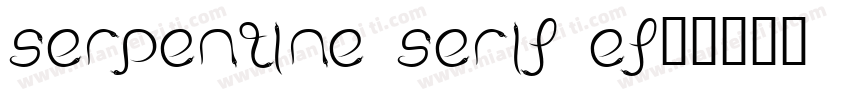 serpentine serif ef字体转换